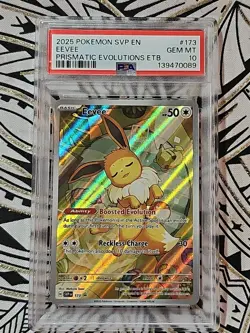 Pokemon Prismatic Evolutions ETB 173 EEVEE PSA 10 GEM Black Star Promo (089) - Image 1