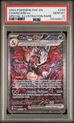 2024 POKEMON PAF EN-PALDEAN FATES SPECIAL ILLUSTRATION RARE CHARIZARD EX PSA 10 - Image 1