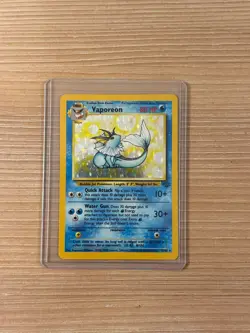 Pokemon TCG Vaporeon Jungle 12/64 Holo 1999-2000 Wizards Base Set in Sleeve - Image 1