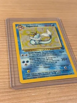 Pokemon TCG Vaporeon Jungle 12/64 Holo 1999-2000 Wizards Base Set in Sleeve - Image 3