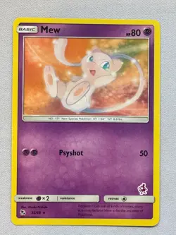 Mew 32/68 Rare Hidden Fates Pokemon Near Mint - Image 1