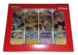 Pokemon TCG Scarlet & Violet 151 Mini Tin 4-Pack Sam's Club Sealed Booster Packs - Image 1
