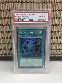 2002 Yu-Gi-Oh! Heavy Storm Metal Raiders MRD-142 PSA 10 Gem Mint - Image 1