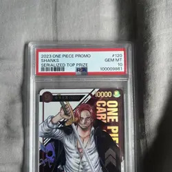 2023 One Piece Promo Official Event Prize Serialized #913 Shanks PSA 10 GEM MINT - Image 3