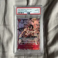 2023 One Piece OP02 EN Manga Alternate Art #013 Portgas D. Ace PSA 10 GEM MINT - Image 1