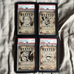 OP09 Wanted Poster set PSA 10 English Luffy Shanks Teach Buggy sequential - Image 1