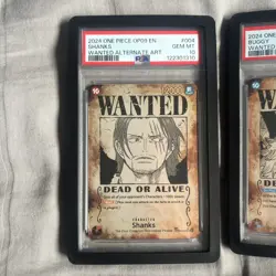 OP09 Wanted Poster set PSA 10 English Luffy Shanks Teach Buggy sequential - Image 3