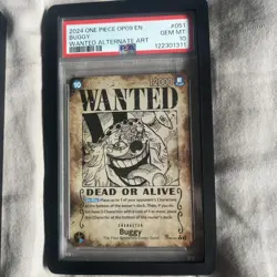 OP09 Wanted Poster set PSA 10 English Luffy Shanks Teach Buggy sequential - Image 5