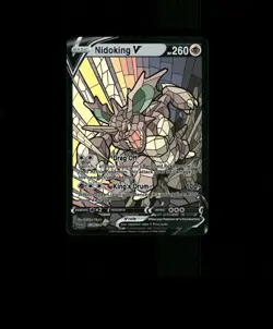 Fan-Art READ DESCRIPTION BELOW HOLO Nidoking Card Stained Glass Pokemon p1 - Image 1