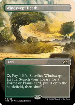 MTG English Windswept Heath (Borderless) NM Foil Modern Horizons 3 - Image 1