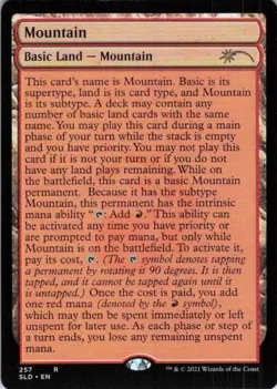 MTG Mountain (257) | NM | Secret Lair The Full-Text Lands {SLD} - Image 1