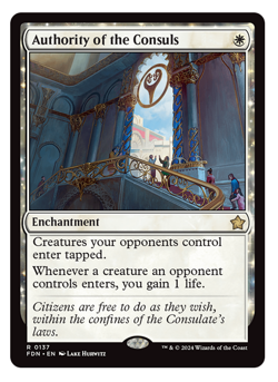 MTG - 1 x Authority of the Consuls - Rare Enchantment - Foundations (FDN) - M/NM - Image 1