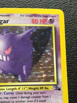 Fossil Gengar Holo Rare 5/62 Pokemon Card MP - Image 2