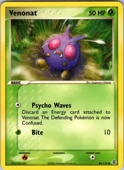 Venonat 84/112 FireRed & LeafGreen Normal Pokemon TCG LP - Image 1