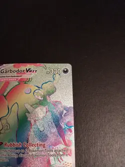 Pokemon TCG Evolving Skies Garbodor VMAX Rainbow Secret Rare Card 216/203 - Image 3