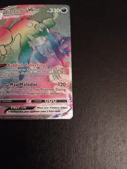Pokemon TCG Evolving Skies Garbodor VMAX Rainbow Secret Rare Card 216/203 - Image 5