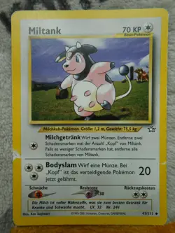 MILTANK 70 PV 41/111 - NEO GENESIS - WIZARDS - POKEMON - BON ETAT - ALLEMAND - Image 1