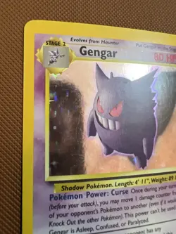 Pokemon Gengar 5/62 Holo Rare Pokemon 1999 Fossil MP - Image 2