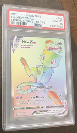 PSA 10 MEW VMAX 268/264 FULL ART SECRET FUSION STRIKE POKEMON 😍 - Image 1