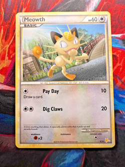 Meowth 4/30 HGSS Trainer: Gyarados & Raichu Regular - Lightly Played - Pokemon - Image 1