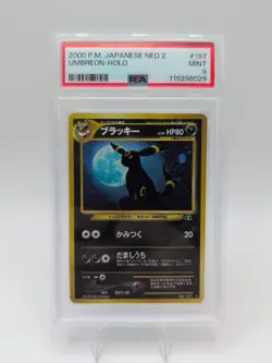 Pokemon Umbreon #197 Japanese Neo 2 Holo PSA 9 Mint - Image 1