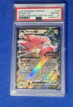 2024 Pokemon TWM EN Blissey ex Double Rare Extended Art #134 PSA 10 Gem Mint - Image 1