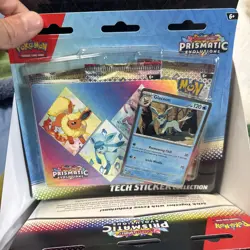 *NEW* Pokemon TCG Prismatic Evolutions Tech Sticker Collection Box Case of 8 - Image 4