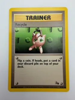 #61/62 Recycle Normal Common - Pokemon TCG Fossil - Vintage - LP (See Photos) - Image 1