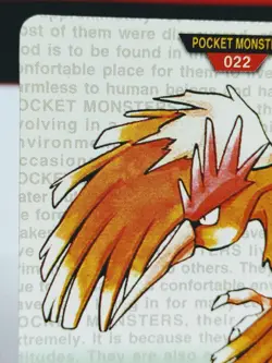 Fearow No. 022 Carddass Pokemon Monsters Collection Bandai Japanese - Image 2