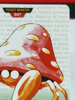Parasect No. 047 Carddass Pokemon File Monsters Collection Bandai Japanese - Image 3