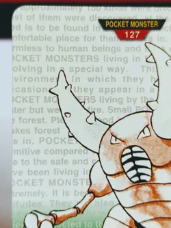 Pinsir No. 127 Carddass Pokemon Monsters Collection Bandai Japanese - Image 2