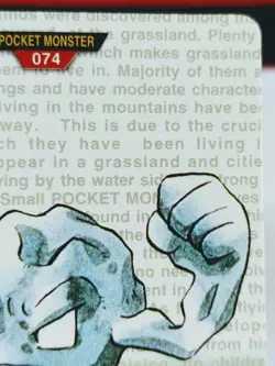 Geodude No. 074 Carddass Pokemon Monsters Collection Bandai Japanese - Image 3