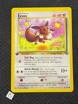 Eevee 51/64 - Jungle 1st Edition Common Pokemon TCG NM - Image 1