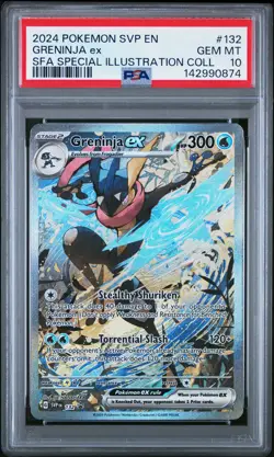 2024 POKEMON SVP EN-SV BLACK STAR PROMO #132 GRENINJA EX PSA 10 - Image 1