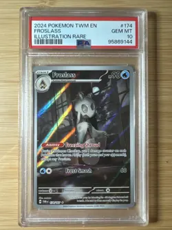 2024 POKEMON TWM EN-TWILIGHT MASQUERADE ILLUSTRATION RARE #174 FROSLASS PSA 10 - Image 1
