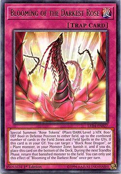 Blooming Of The Darkest Rose LED4-EN027 Yu-Gi-Oh! Light Play 1st Edition - Image 1