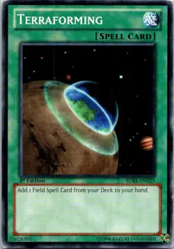 Terraforming SDRE-EN025 1st Edition Yugioh Moderately played - Image 1