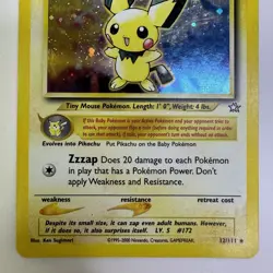 Pichu Pokemon Card Neo Genesis 12/111 Holo Rare MP - Image 3
