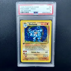 Pokemon Karte Machamp 1. Edition Base Set 1999 englisch 8/102 Holo PSA 9 MINT - Image 1