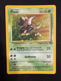 Pokemon Pinsir Jungle 9/64 Holo English 1999 TCG WOTC Card - MP - Image 1