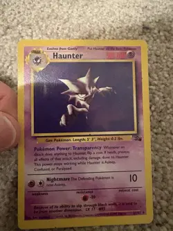 Pokemon Haunter Card 1999 Fossil Set Holo Trading Card Game - Image 2
