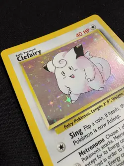 Pokemon Clefairy Base Set 5/102 Holo 1999 WOTC TCG Card - MP - Image 4