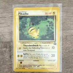 Pokemon Pikachu Promo Cards 27 Promo 30 HP Basic 2000 Regular Wizards TCG - Image 1