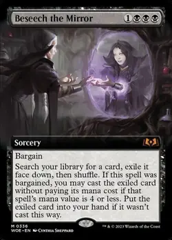 Beseech the Mirror (Extended Art) (Foil) - Wilds of Eldraine (WOE) - Image 1