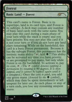 MTG Forest (258) | NM | Secret Lair The Full-Text Lands {SLD} - Image 1