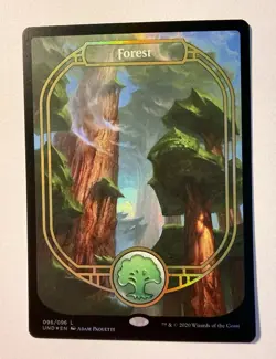MTG Magic the Gathering Forest (96/102) Unsanctioned NM FOIL - Image 1