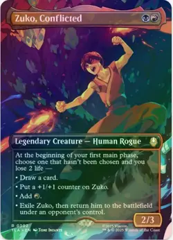 1x Zuko, Conflicted (302) - Borderless - Foil -Avatar: The Last Airbender-LP-MTG - Image 1