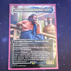 MTG Sokrates, Athenian Teacher 0121 Rare non-foil Borderless - Image 1