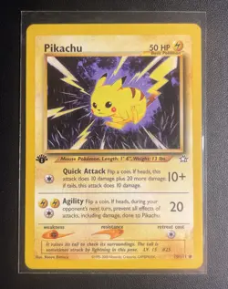 Pikachu 70/111 1st Edition - Neo Genesis Pokemon 2000 - LP - Image 1
