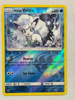 Alolan Vulpix 21/145 Common Guardians Rising Pokemon Reverse Holo Lightly Played - Image 1